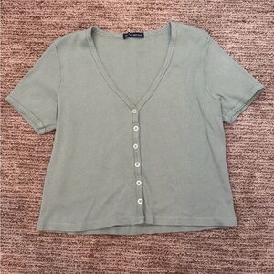 Brandy Melville V neck Baby Tee